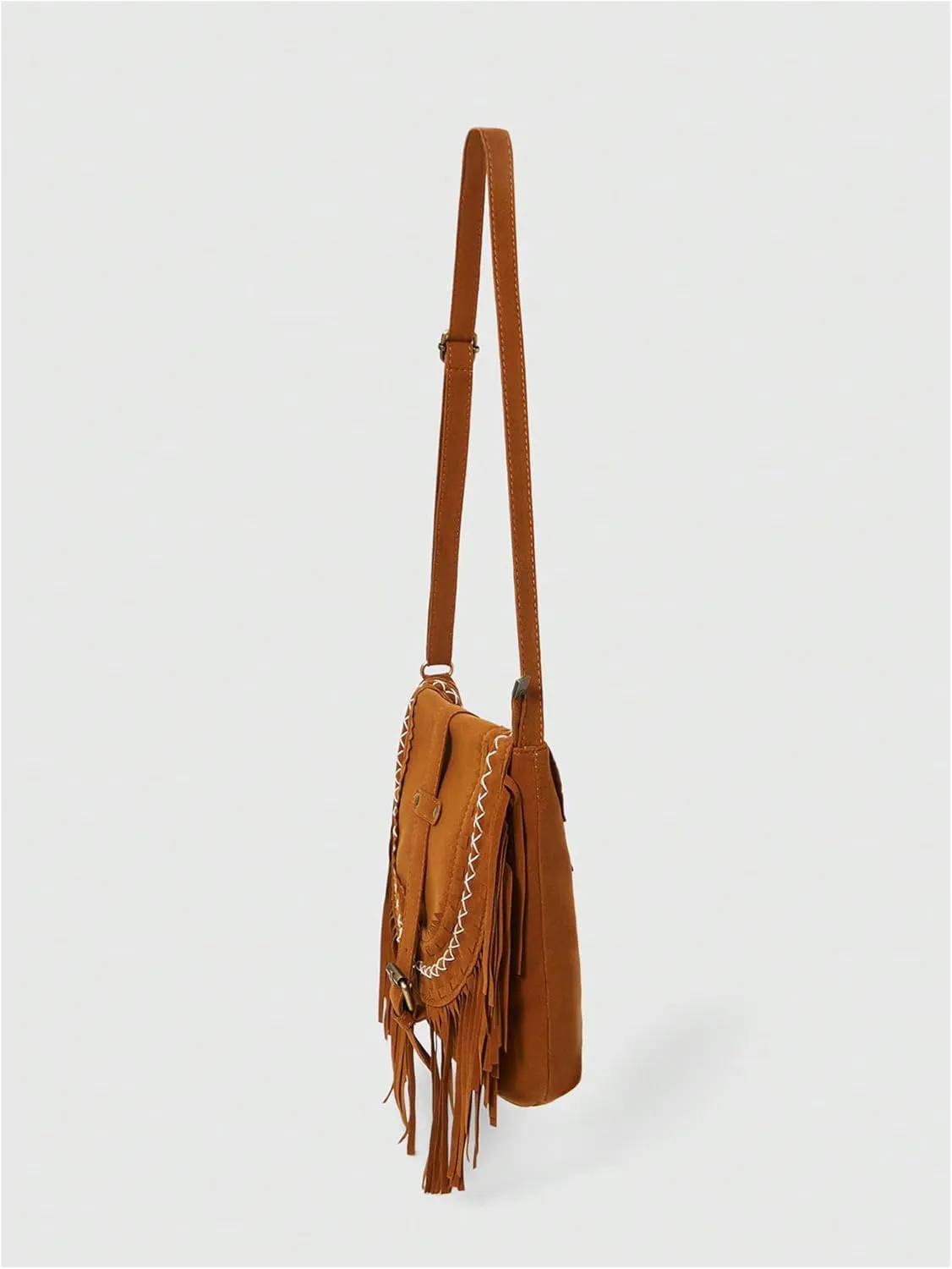 Verdusa Women's Western Tassel Crossbodys Bag Hippie Bag Boho Shoulder Bag