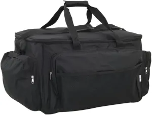 vidaXL Fishing Bag, Tackle Bag with Carry Handle, Fly Fishing Bag, Gear Bag for Hiking Travel Trekking Biking, Waterproof Black Oxford Fabric