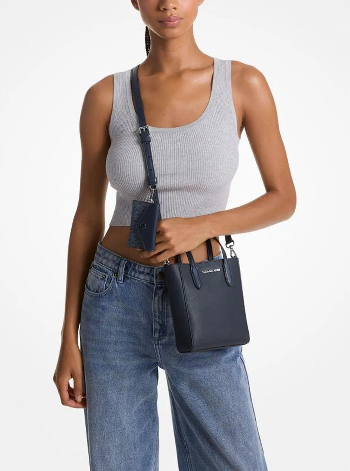 Vincent Extra-Small Saffiano Leather Crossbody Bag With Card Case