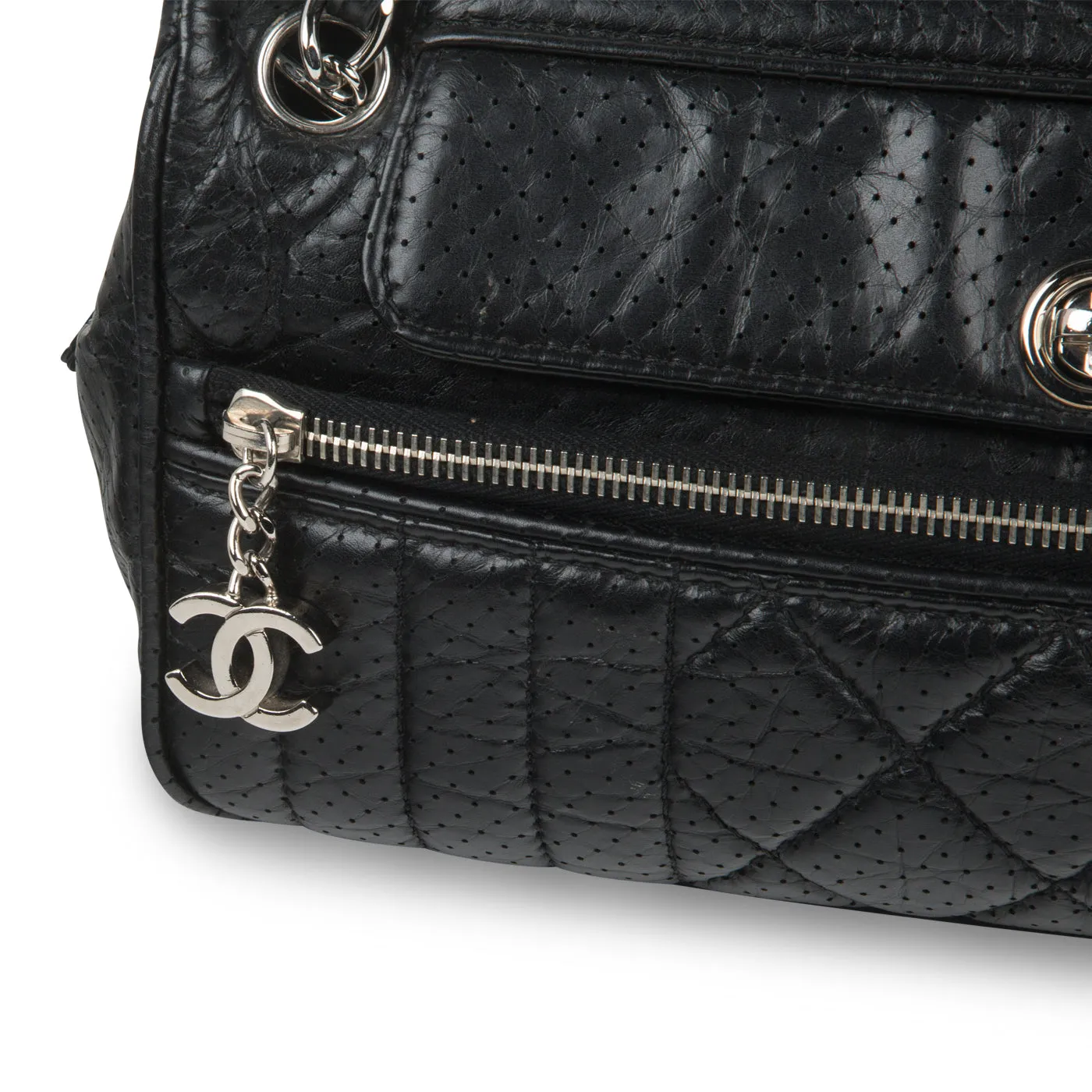Vintage Perforated Shoulder Bag
