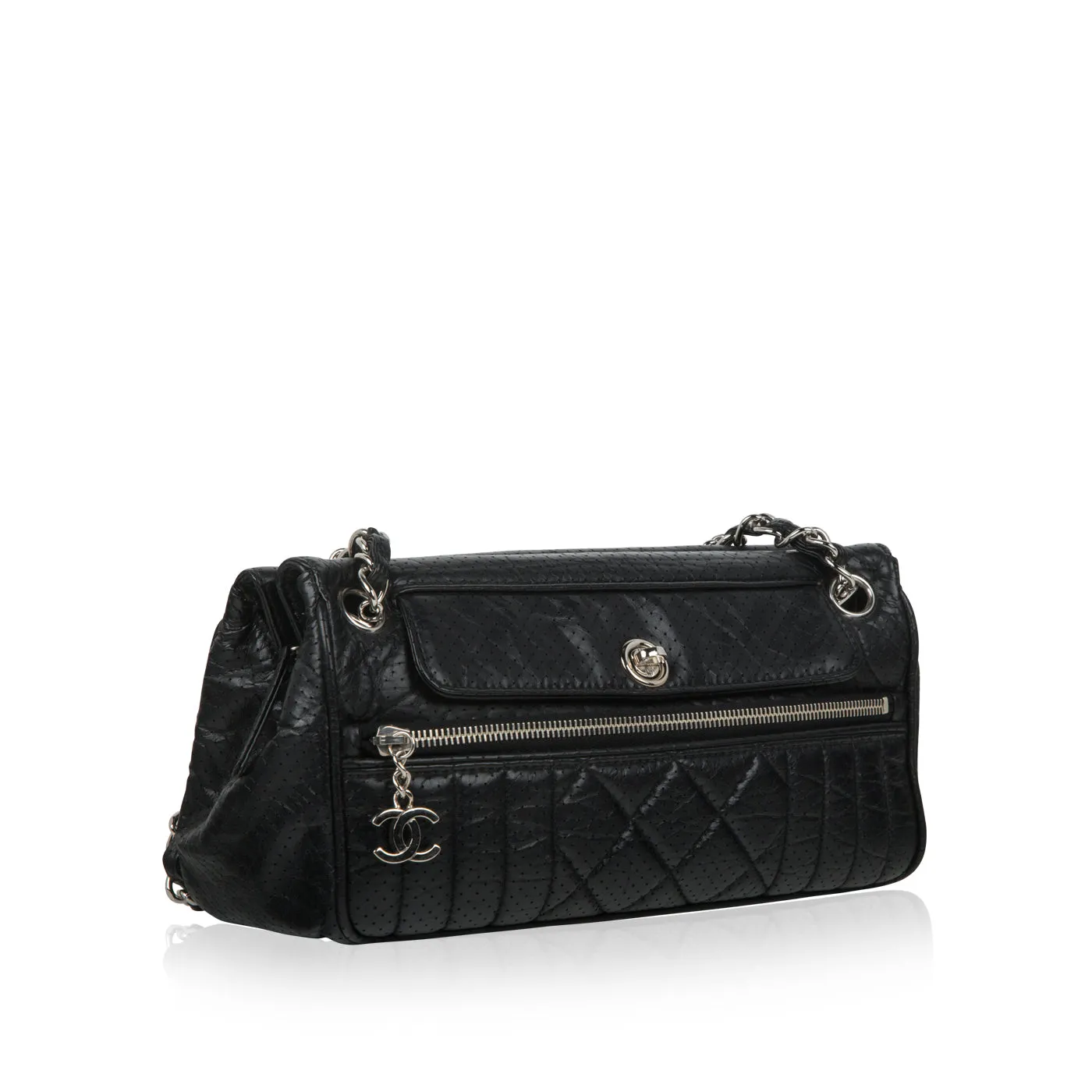 Vintage Perforated Shoulder Bag