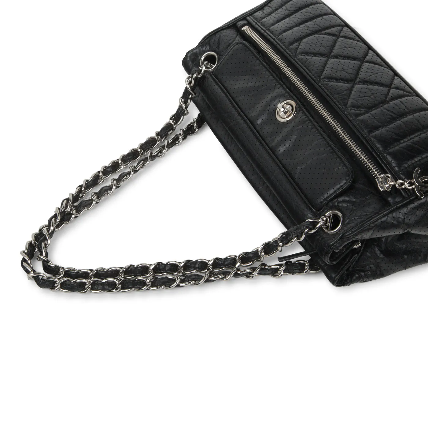Vintage Perforated Shoulder Bag