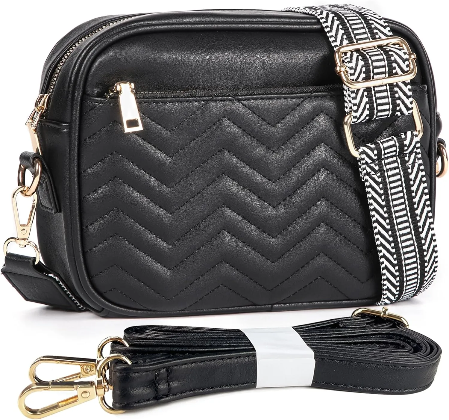 VODIU Crossbody Bags for Women Purses Handbags Leather Shoulder Bag with Guitar Strap Cross Body Bag for Woman Trendy Purse