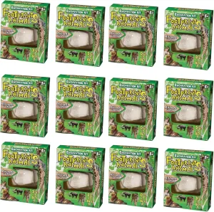 WARM FUZZY Toys Full Case of 12 Kids Tools Set Zoo Animals Digging Kit Archaeological Excavation Kit - Educational Learning Toy for Boys Girls,Kids Playsets, Birthday Party Supplies