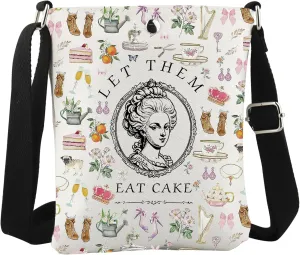 WCGXKO France Queen Inspired Crossbody Bag Let Them Eat Cake French History Gift Historical Fashion Gift