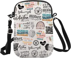 WCGXKO School Counselor Crossbody Bag Bundle Counselor Quote Inspired Gift Counselor Appreciation Gift