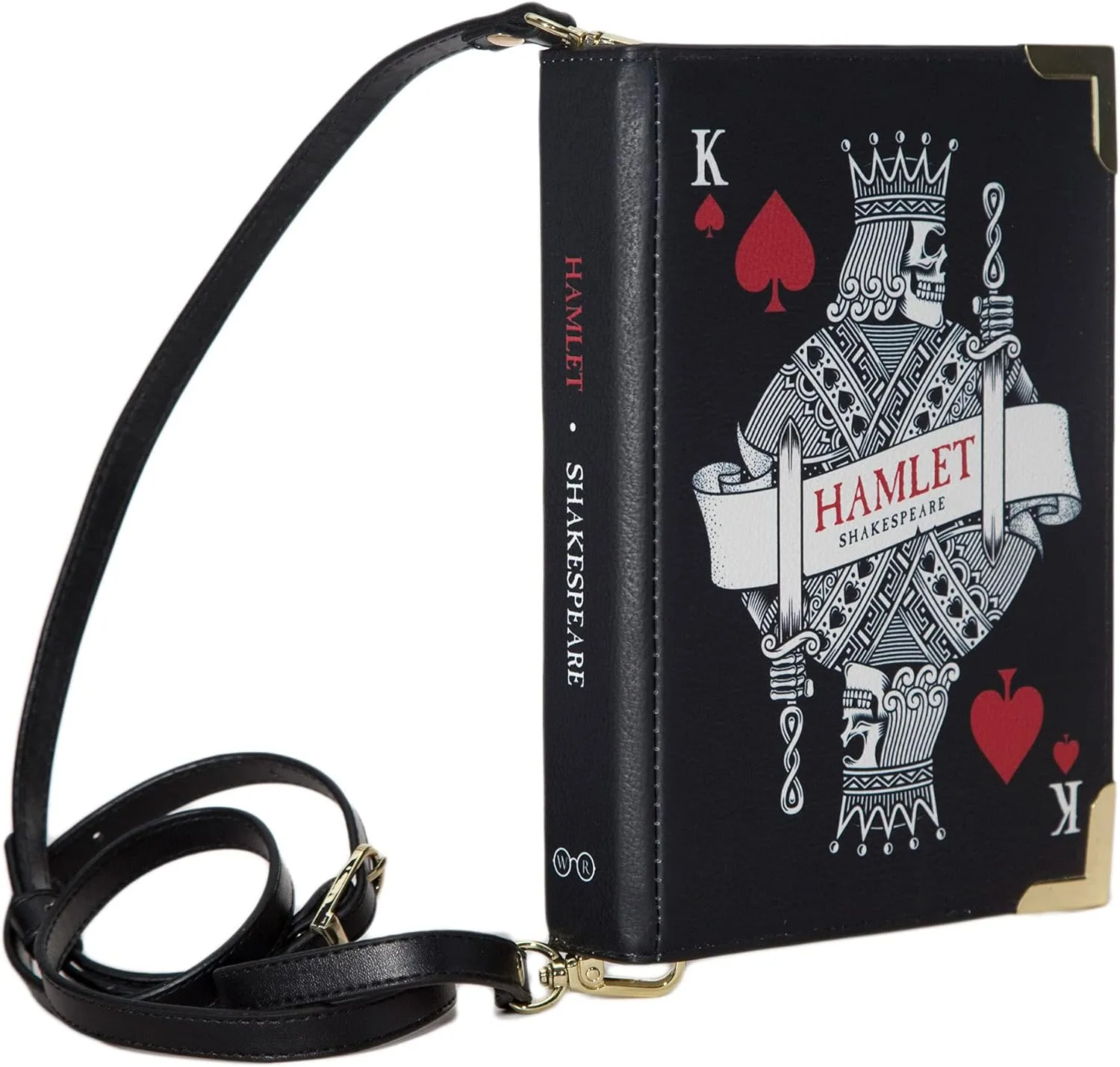 Well Read Co Crossbody Purse Handbag for Book Lovers - Hamlet, Vegan Leather, Large