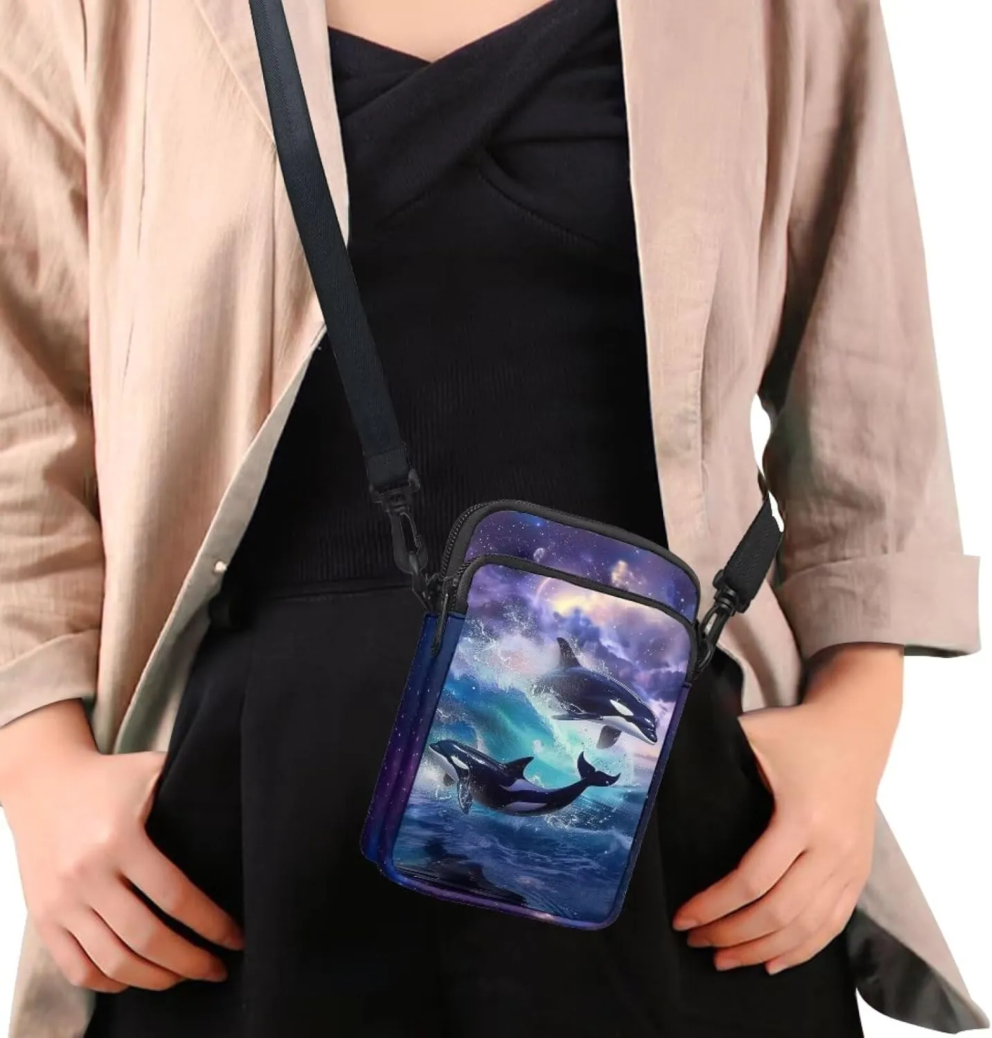 WELLFLYHOM Small Crossbody Bag for Women Phone Purse Messenger Pouch Mini Shoulder Handbag