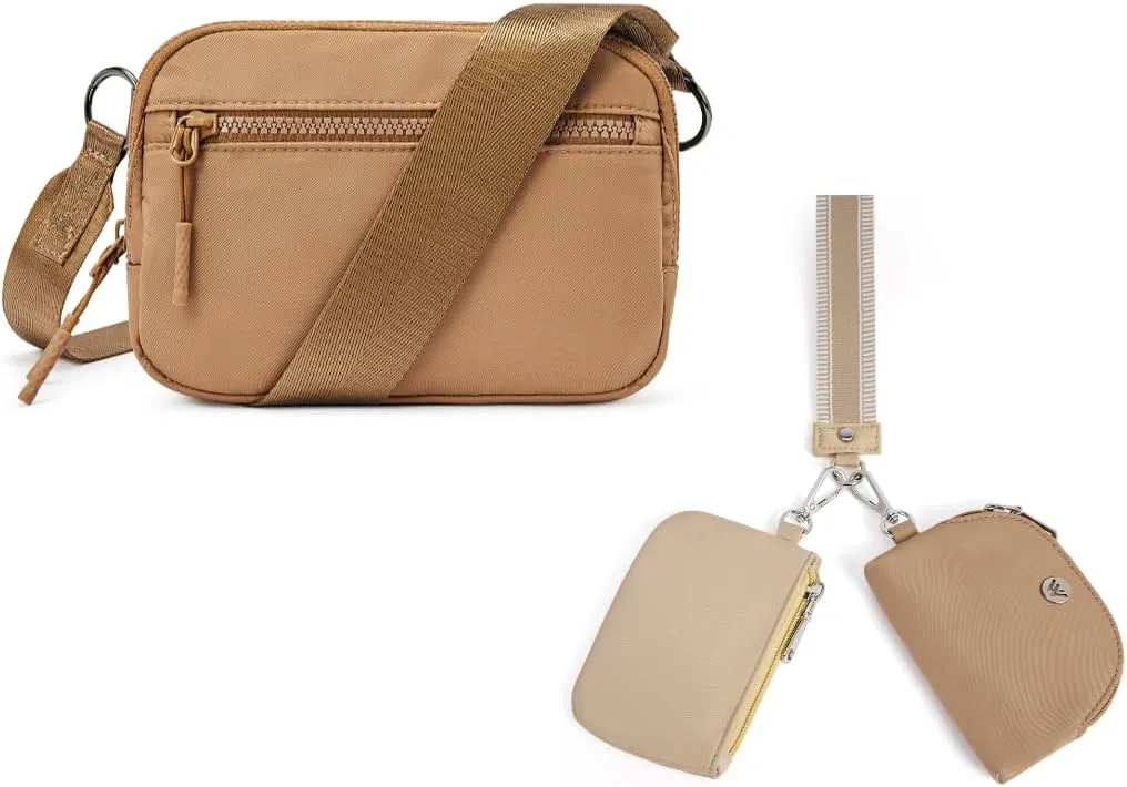 WESTBRONCO Small Crossbody Bags for Women and Wristlet Keychain Wallets