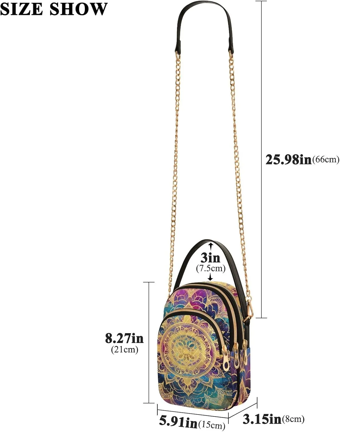 Winter Cute Scottish Cow Fashion Crossbody Bags for Women Chain Crossbody Bag