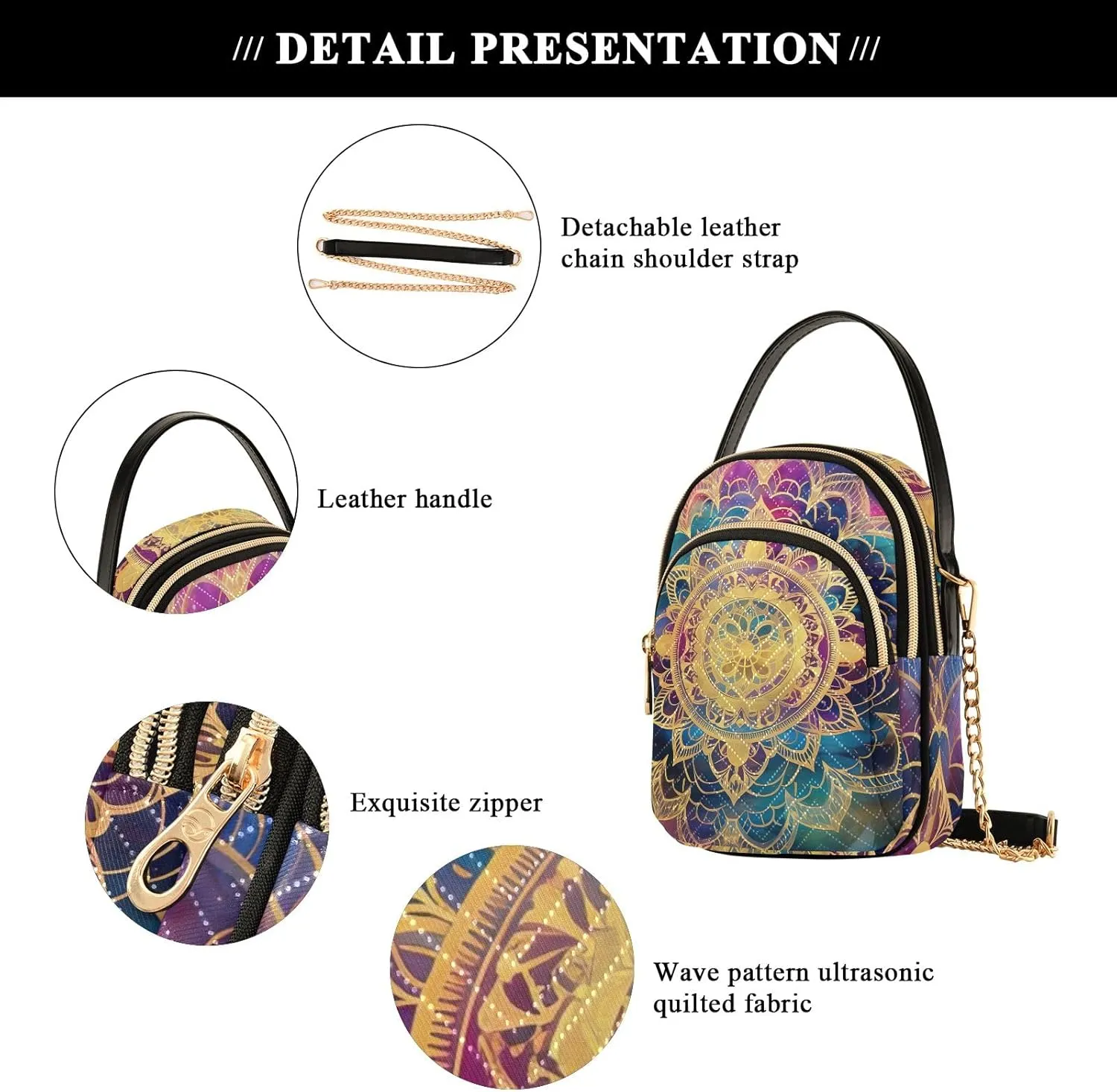 Winter Cute Scottish Cow Fashion Crossbody Bags for Women Chain Crossbody Bag