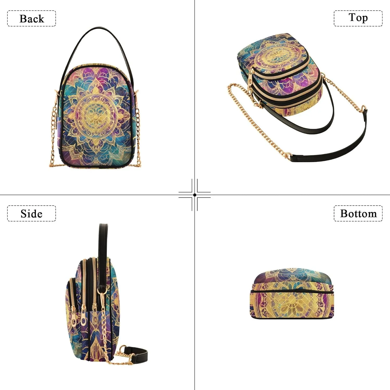 Winter Cute Scottish Cow Fashion Crossbody Bags for Women Chain Crossbody Bag