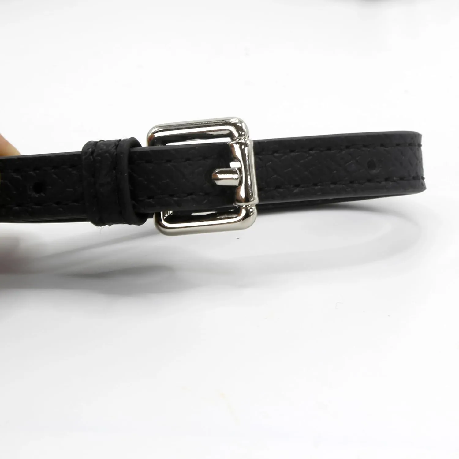 Women Bag Straps Leather Strap Adjustable Black Silver Button Hardware Shoulder Strap Replacement 94-112cm (Black,Adjust-94-112cm)