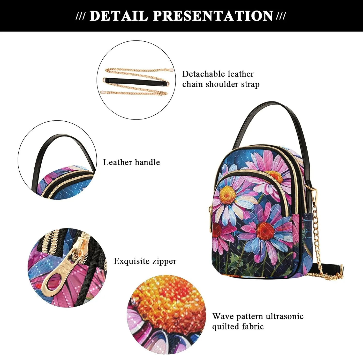 Women Crossbody Bags Quilted Purse with Chain