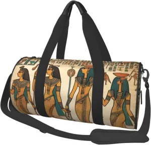 Women in ancient egypt Print Travel Duffel Bags With Pocket And Adjustable Strap Large Gym Bag Fashion Yoga Bag For Women Men