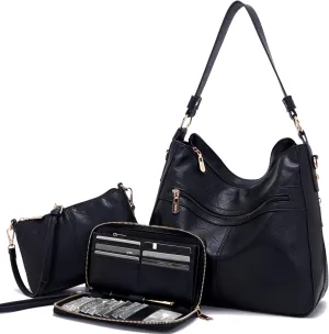 Women Large Crossbody Bags Ladies Satchel Shoulder Handbags Purse and Wallet Set for Women Totes Hobo Purses