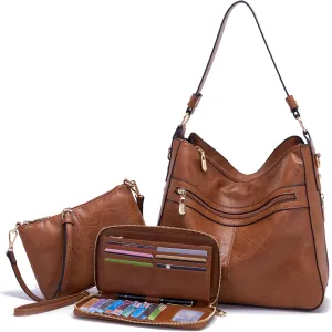 Women Large Crossbody Bags Ladies Satchel Shoulder Handbags Purse and Wallet Set for Women Totes Hobo Purses