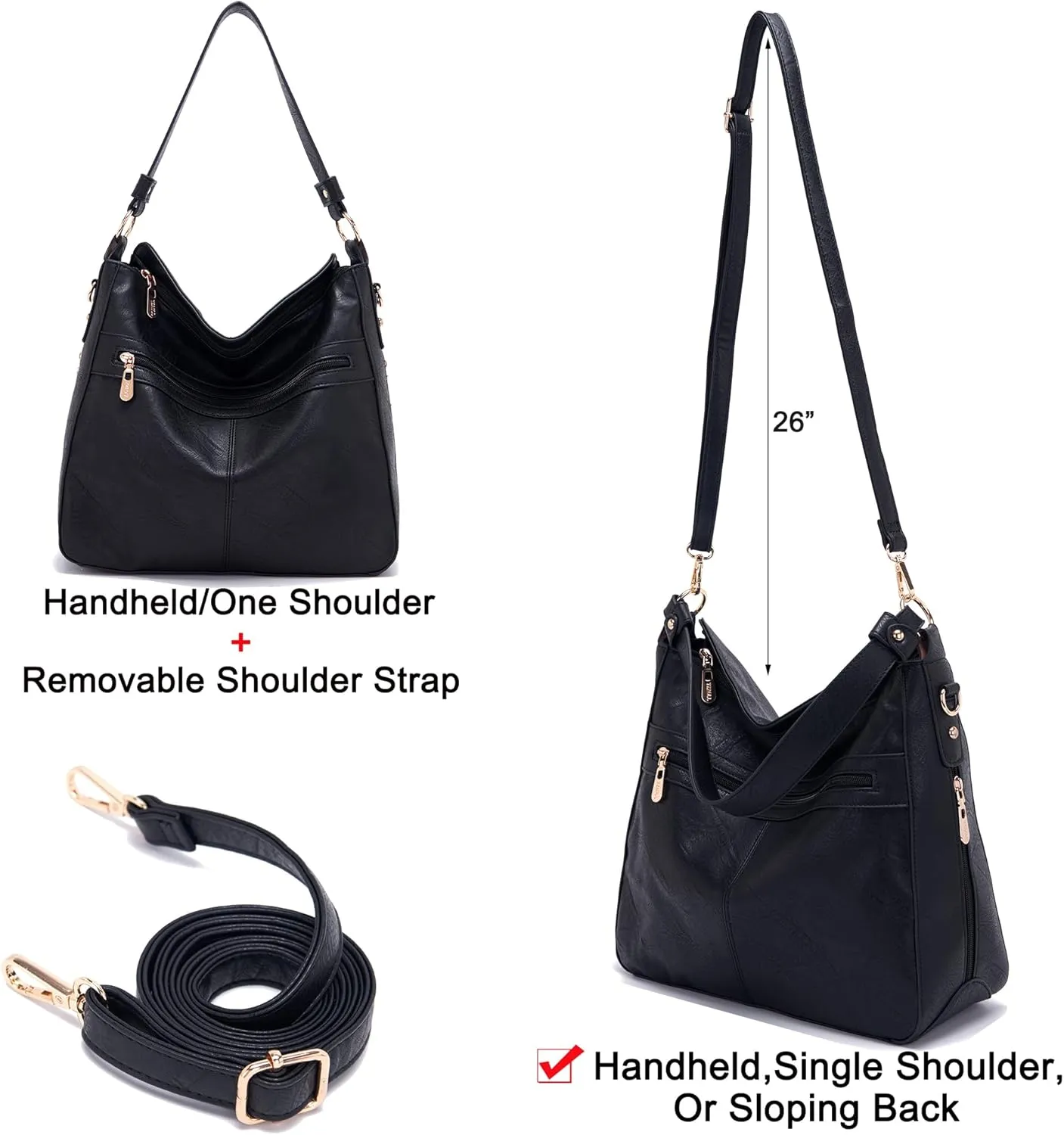Women Large Crossbody Bags Ladies Satchel Shoulder Handbags Purse and Wallet Set for Women Totes Hobo Purses