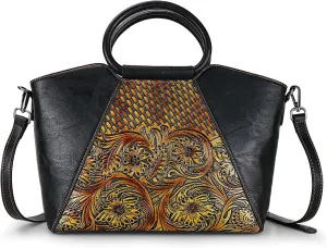 Women Satchel Handbags Crossbody Bag Top Handle Purse Medium Tote Bag Leather Shoulder Bag