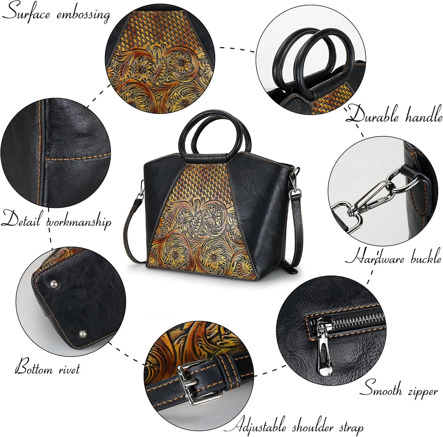 Women Satchel Handbags Crossbody Bag Top Handle Purse Medium Tote Bag Leather Shoulder Bag