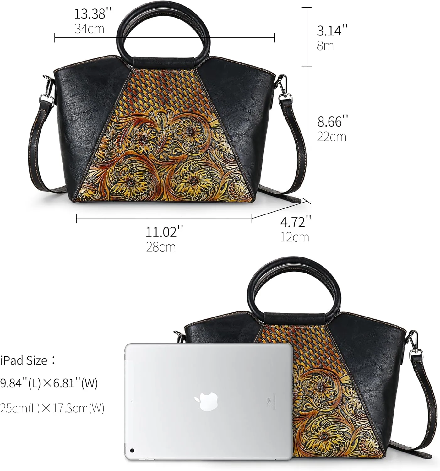 Women Satchel Handbags Crossbody Bag Top Handle Purse Medium Tote Bag Leather Shoulder Bag