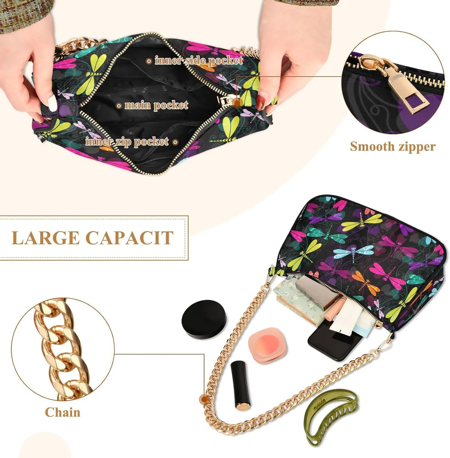 Women Shoulder Bag Crossbody Tote Handbag Chain Bag for Ladies