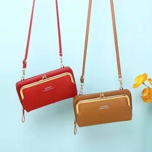 Women Sling Crossbody Wallet For Women | Mobile Phone Holder Purse With Shoulder Strap