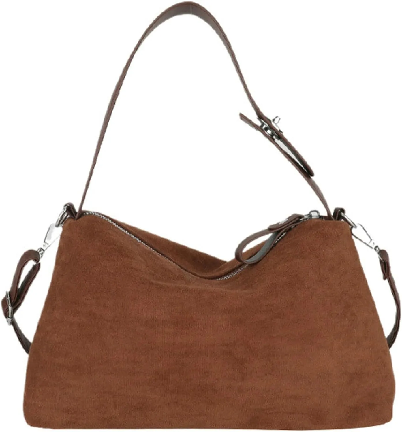 Women Suede Tote Bag Vintage Velvet Crossbody Bag 2025 Shoulder Bag Fall Winter Handbag Pillow Purse