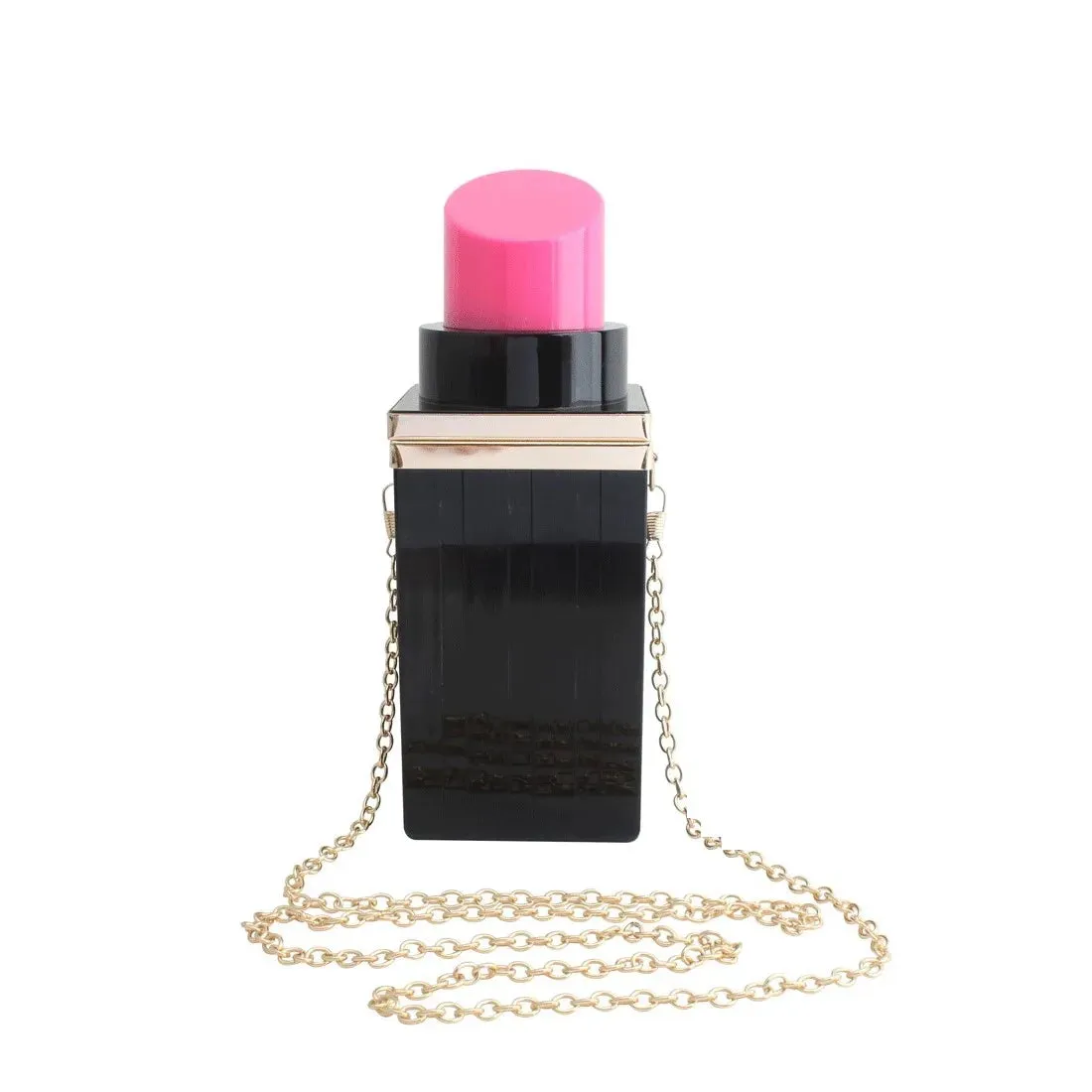 Women's Dinner Travel Lipstick Design Chain Acrylic Shoulder Bag
