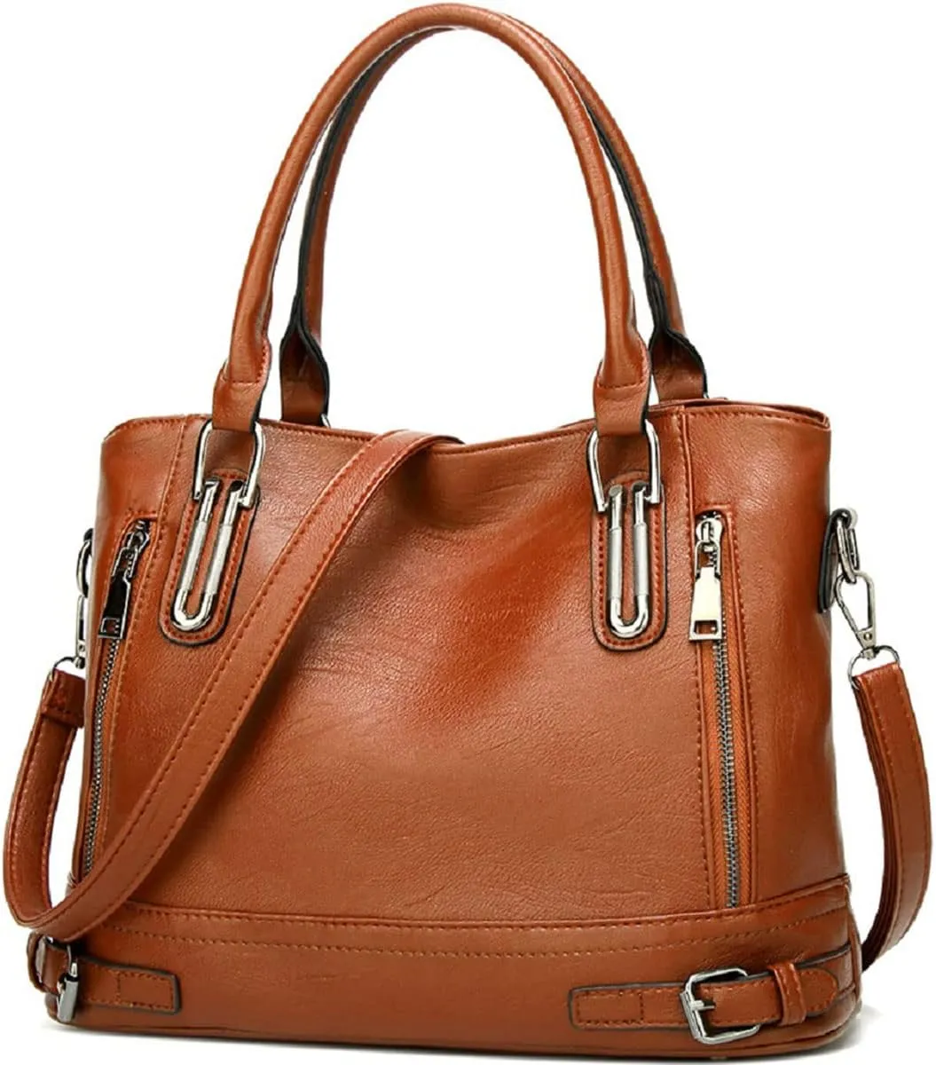 Women’s Leather Shoulder Handbags Crossbody Bags Hobo Totes Top-Handle Bag Satchel and Purse for Ladies