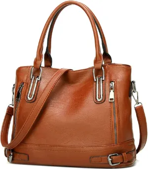 Women’s Leather Shoulder Handbags Crossbody Bags Hobo Totes Top-Handle Bag Satchel and Purse for Ladies