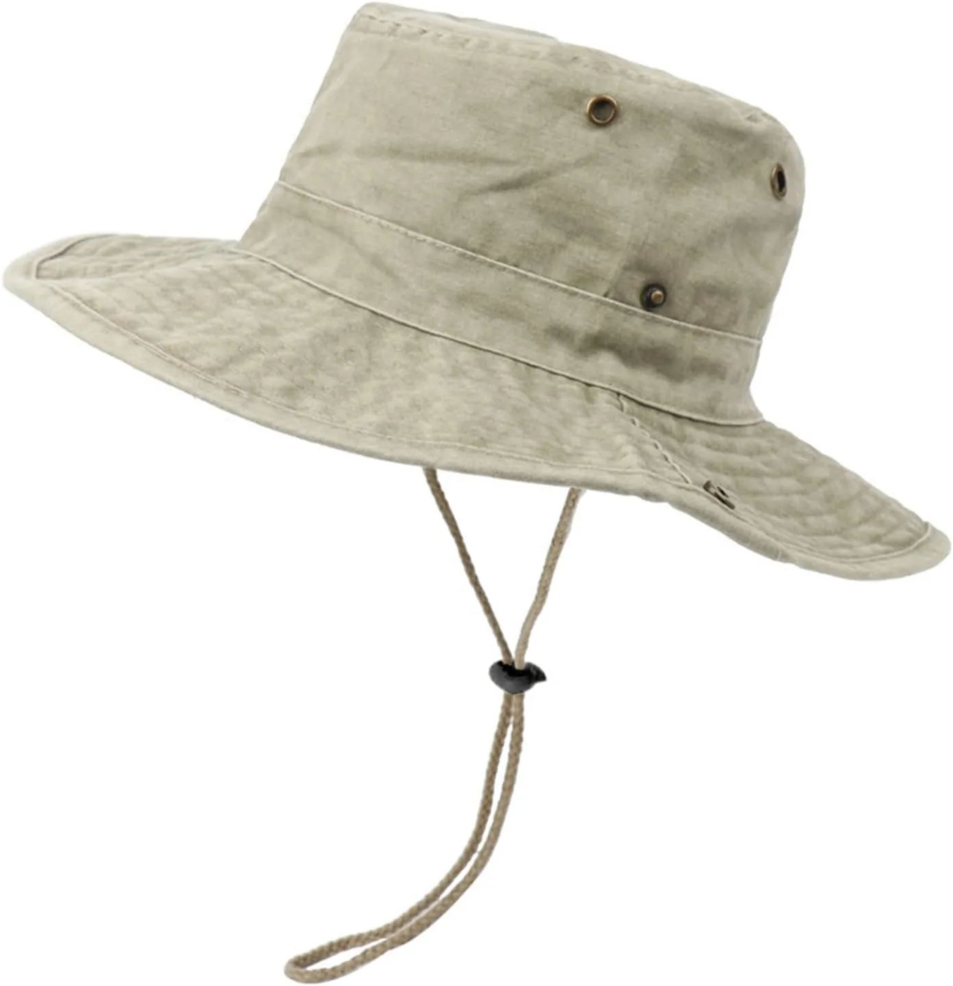 Womens Mens Sun Hat Wide Brim UV-Protection Bucket Fishing Safari Boonie Hat for Summer(Size:L)