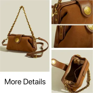 Women's Shoulder Bag with Gold Chain Strap Fetro Crossbody Small Square Bag Autumn and Winter All Fashion