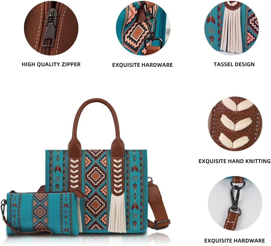Women's Shoulder Bag with Matching Handbag and Detachable Strap - Versatile 3-in-1 Design
