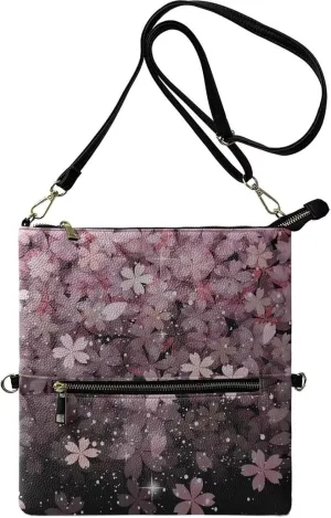 Women's Shoulder Handbags Foldover Clutch Wallet Crossbody Purse Portable Messenger Bag with Detachable Strap