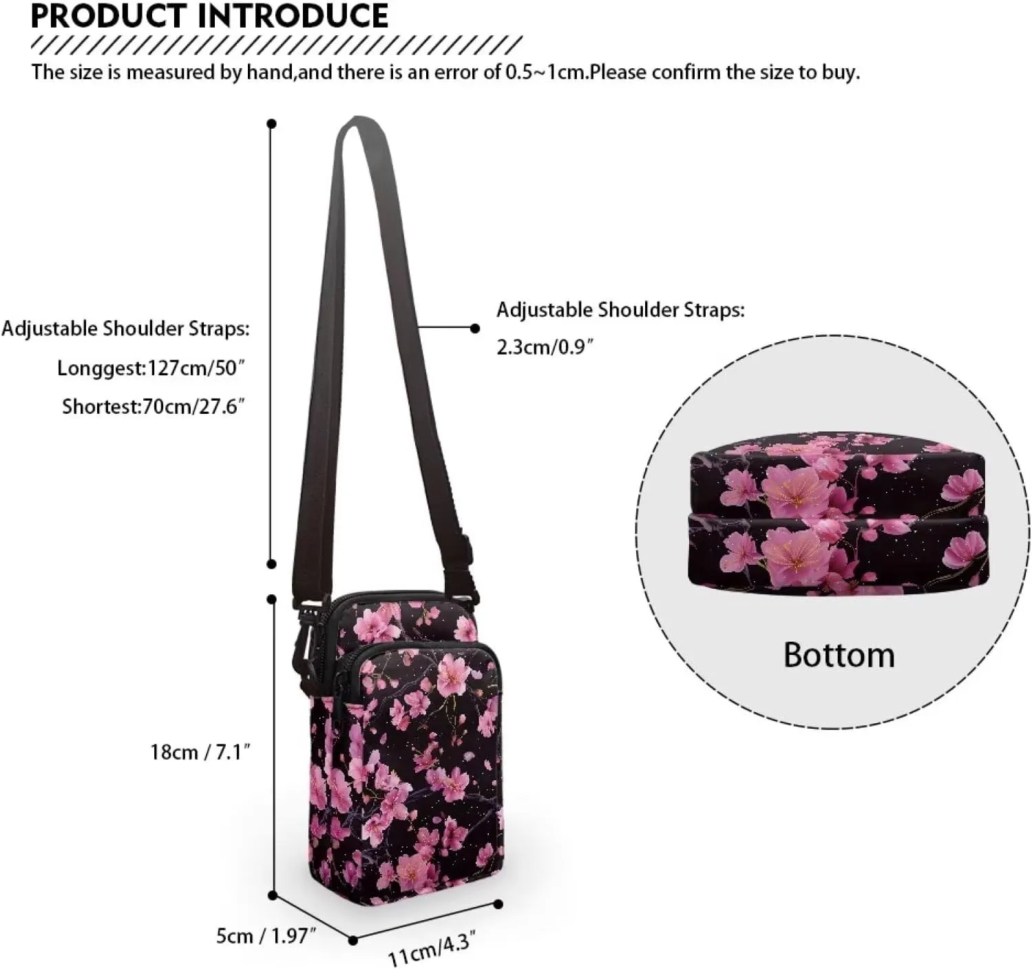 Womens Small Crossbody Bags Custom Cell Phone Purses Travel Pouch Shoulder Bag for Women