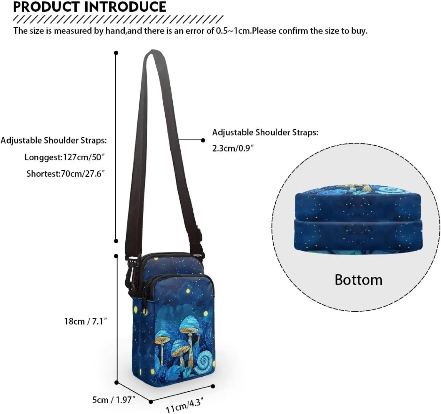 Womens Small Crossbody Bags Custom Cell Phone Purses Travel Pouch Shoulder Bag for Women