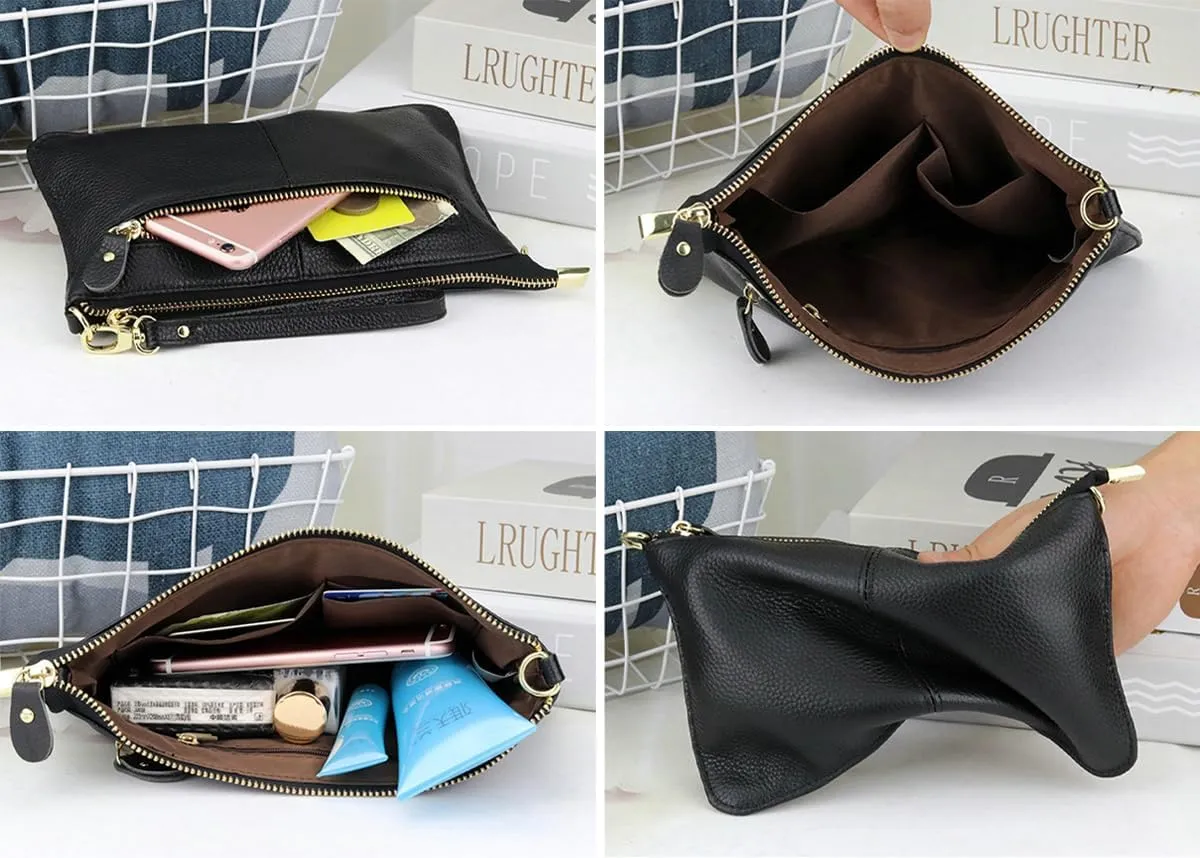 Women's Trendy Leather Shoulder Crossbody Bag Small Square Purse Totes Soft Handbag Satchel Clutch