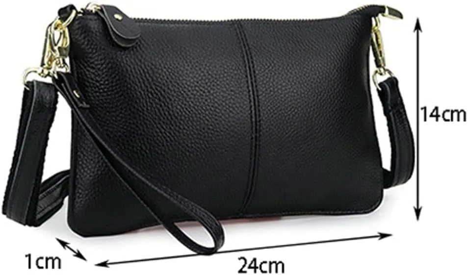 Women's Trendy Leather Shoulder Crossbody Bag Small Square Purse Totes Soft Handbag Satchel Clutch