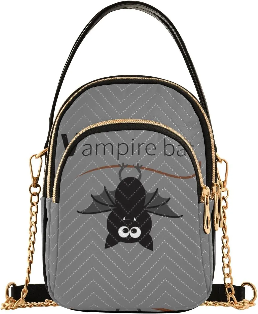 Women's Wave Cross Body Chest Bag, 52 inch Gold Chain Shoulder Handbag Purse