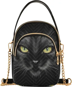 Women's Wave Cross Body Chest Bag, 52 inch Gold Chain Shoulder Handbag Purse