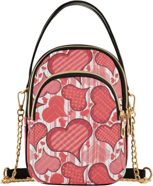 Women's Wave Cross Body Chest Bag, 52 inch Gold Chain Shoulder Handbag Purse