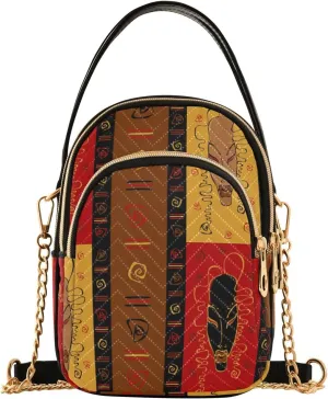 Women's Wave Cross Body Chest Bag, 52 inch Gold Chain Shoulder Handbag Purse