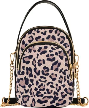 Women's Wave Cross Body Chest Bag, 52 inch Gold Chain Shoulder Handbag Purse