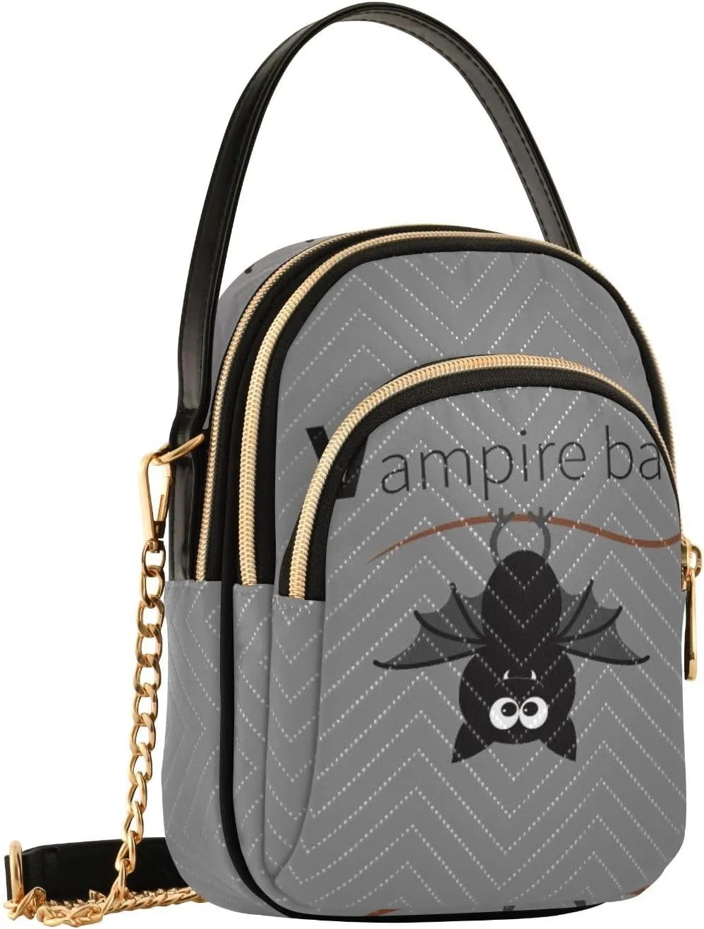 Women's Wave Cross Body Chest Bag, 52 inch Gold Chain Shoulder Handbag Purse