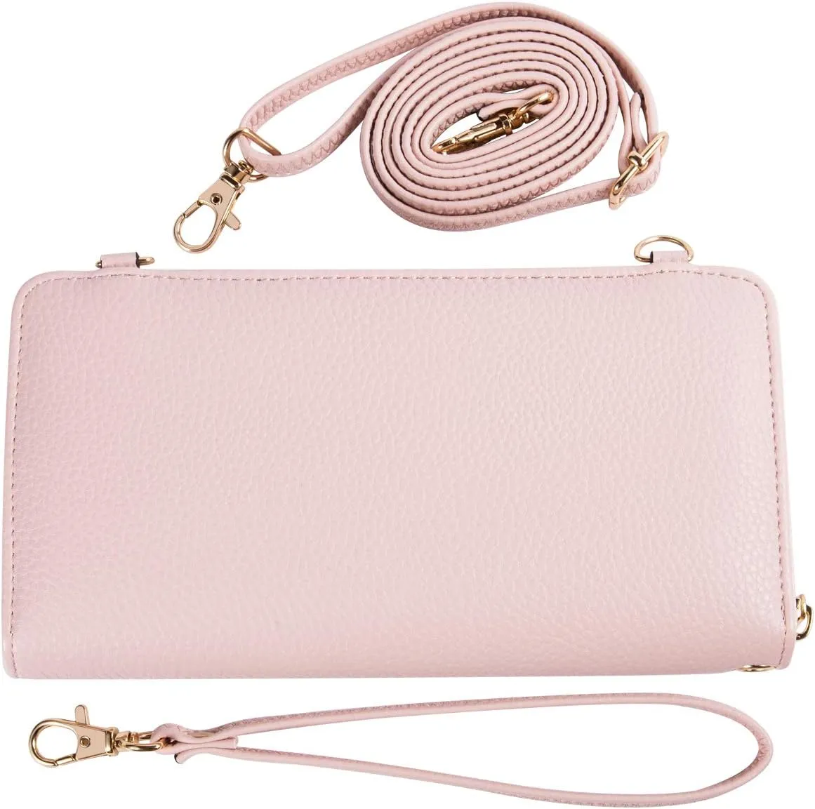 Womens Wristlet Wallet Crossbody Bag Cellphone Purse Handbag RFID Card Slots 2 Strap Wrist