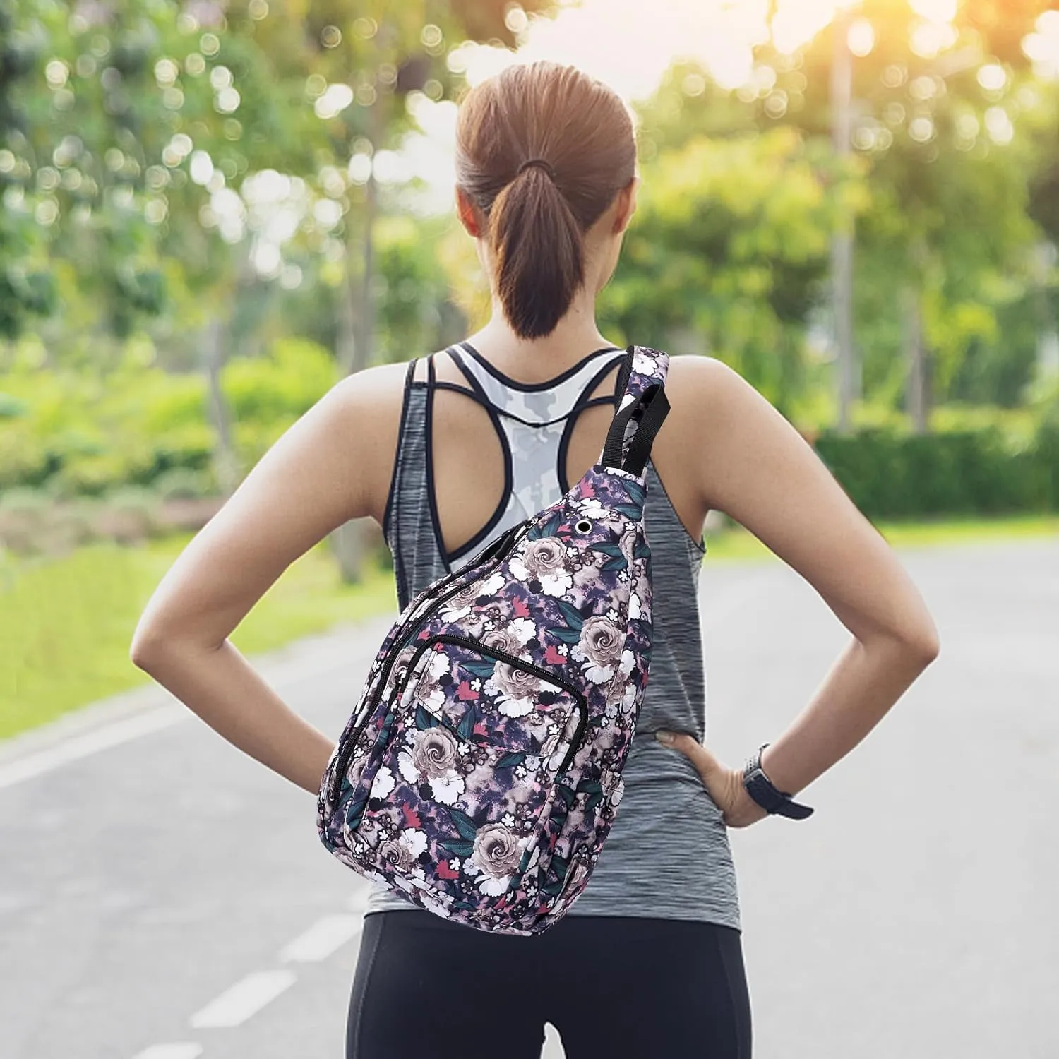 XEYOU Women's Sling Crossbody bag Casual Daypack Outdoor Travel Hiking Backpack for Cycling Walking Dog Hiking