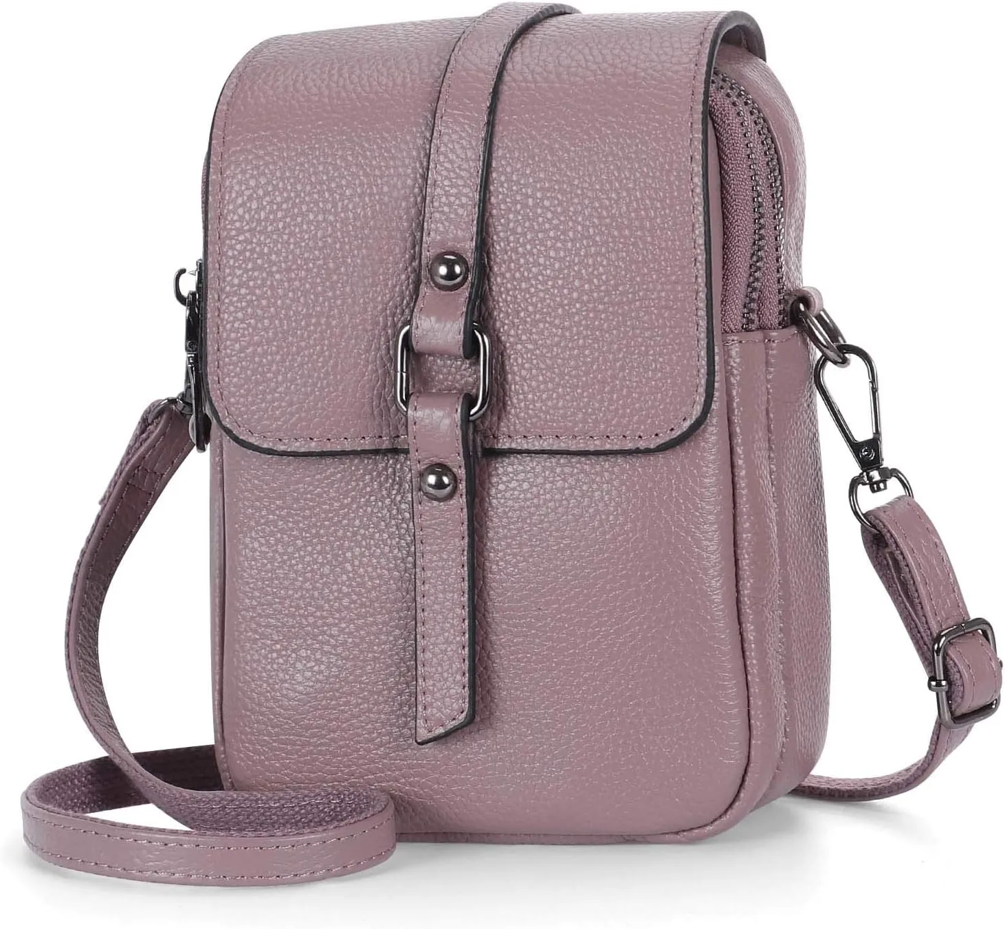 XEYOU Women's Small Cellphone Purse Wallet Lightweight Genuine Leather Crossbody Shoulder Pouch Bag