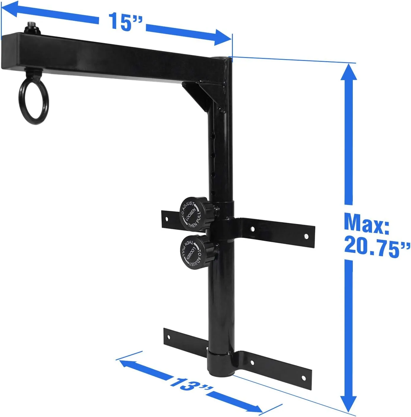 Yes4All Heavy Bag Hanger Wall Mount Punching Bag Hanger, Adjustable Heavy Duty Boxing Bag Bracket for Home Gym Indoor Outdoor