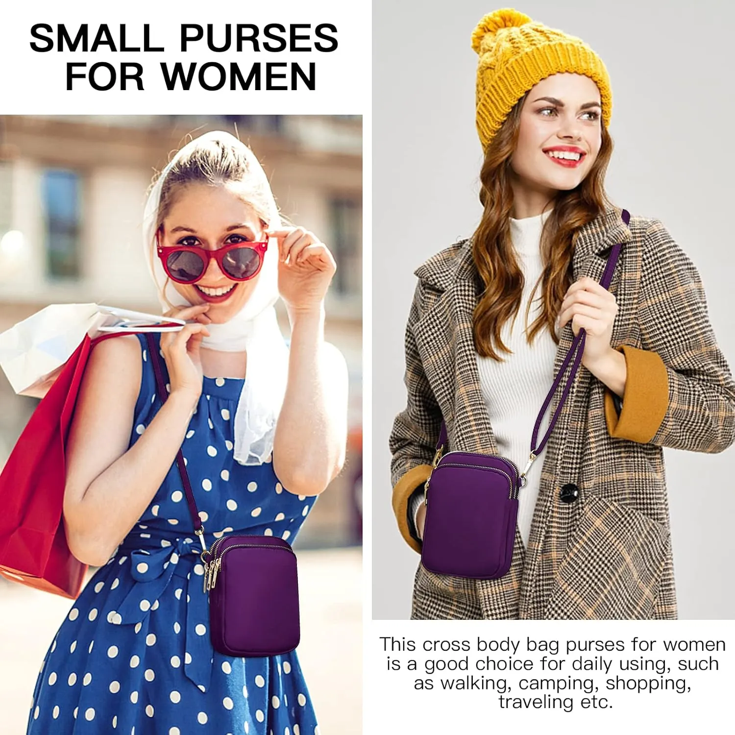 YINHEXI Small Crossbody Bags for Women, Mini Cell Phone Wallet Purse, Shoulder Bag for Women and Men